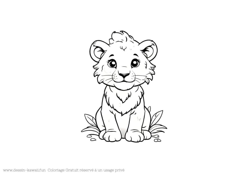 coloriage à imprimer lion