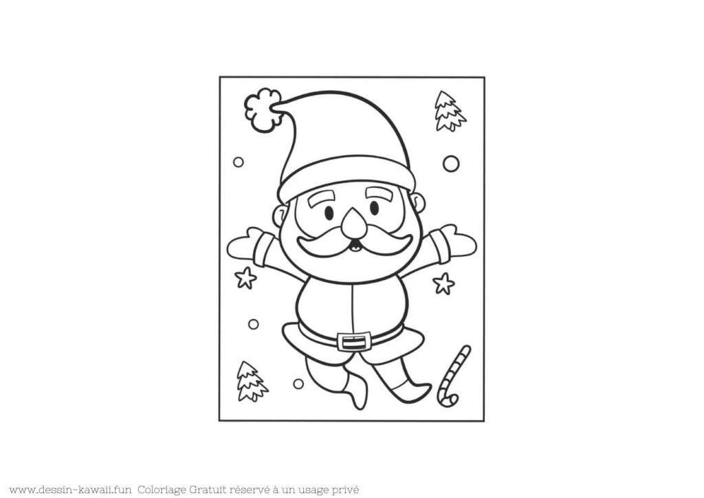 coloriage à imprimer papa noel