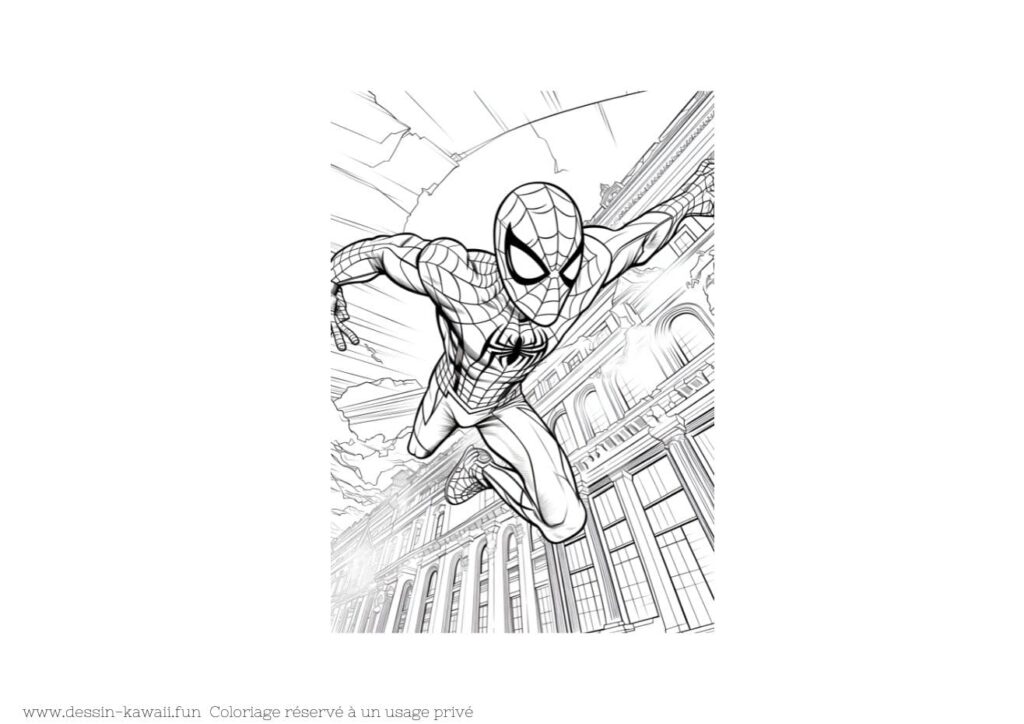 coloriage à imprimer spiderman