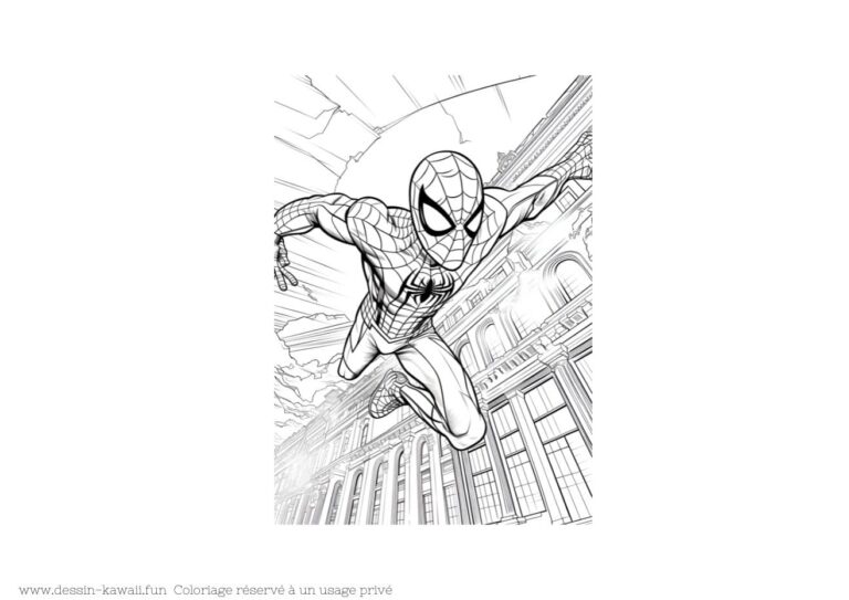 Coloriage à Imprimer Spiderman Gratuit dessin-kawaii.fun