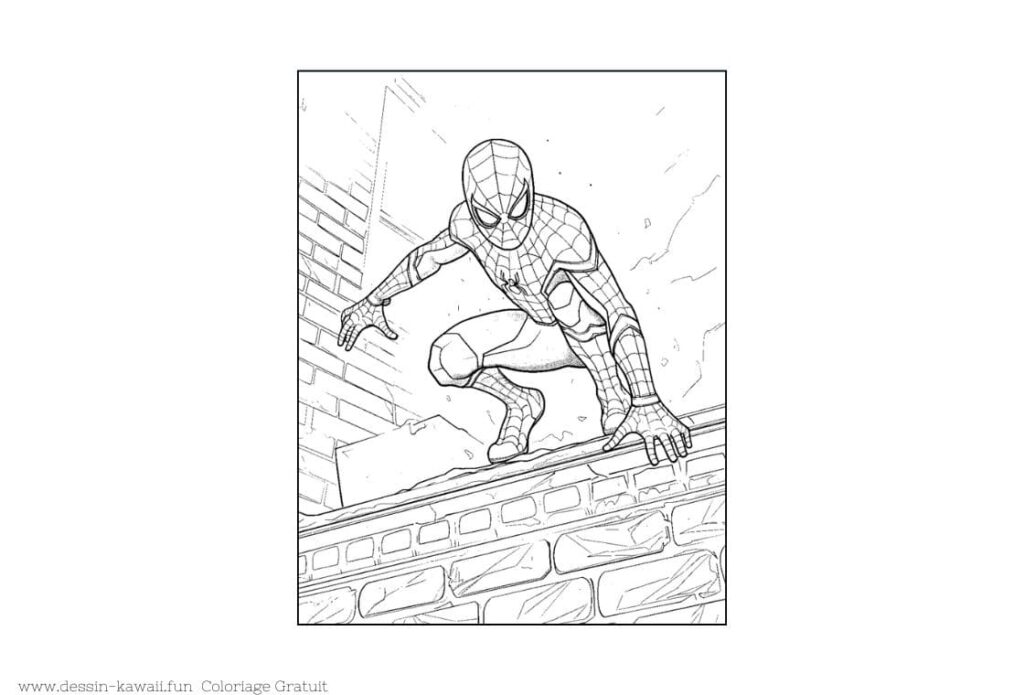 coloriage de spiderman gratuit