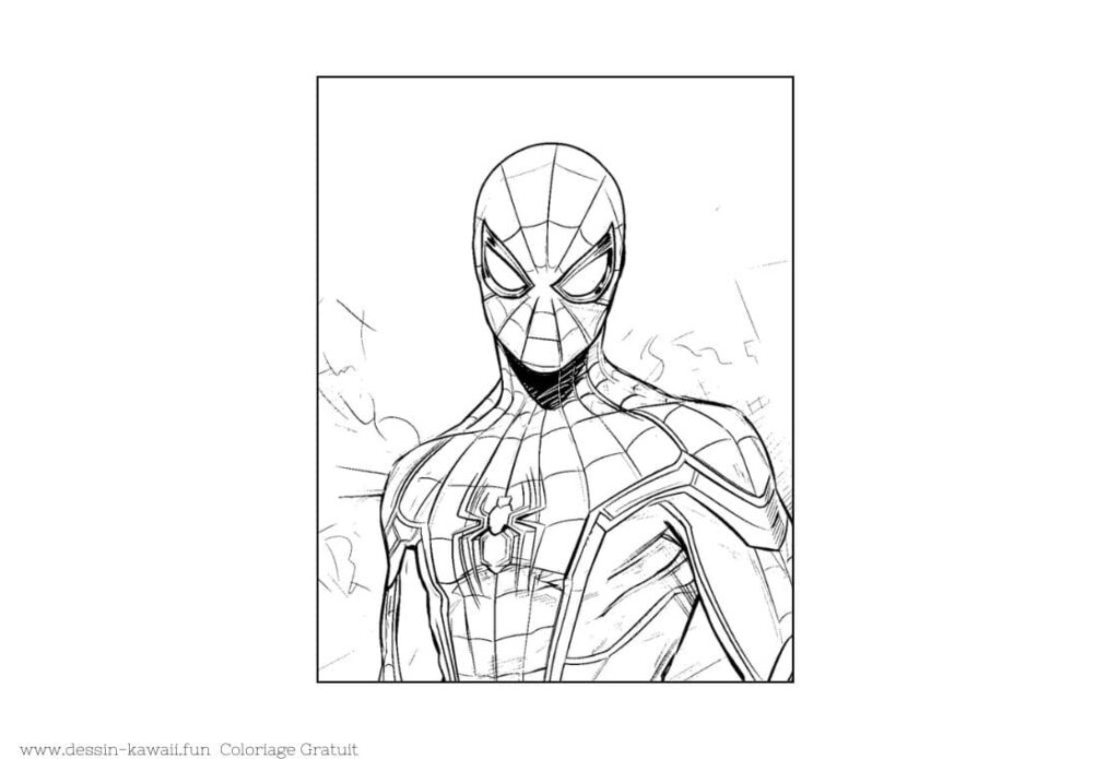 coloriage spiderman araignée