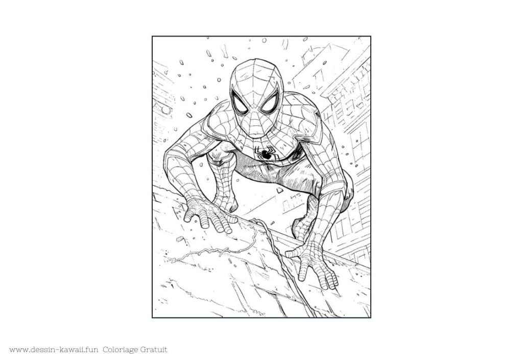 coloriage spiderman gratuit