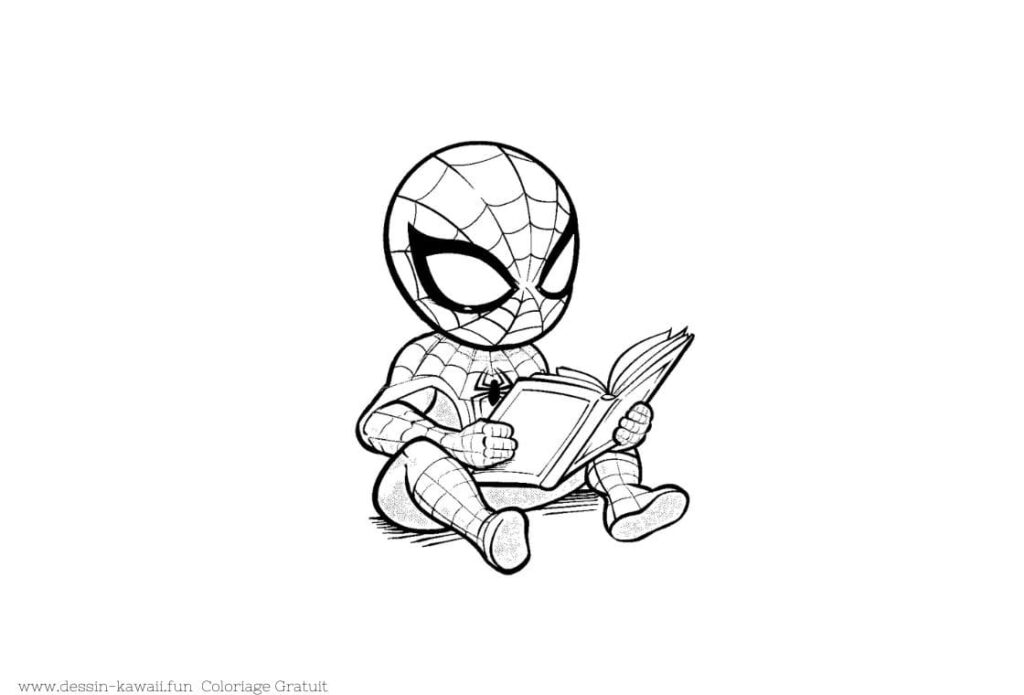 coloriage spidey