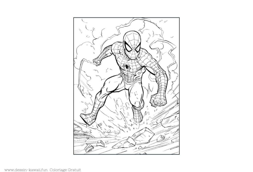 coloriages à imprimer spiderman