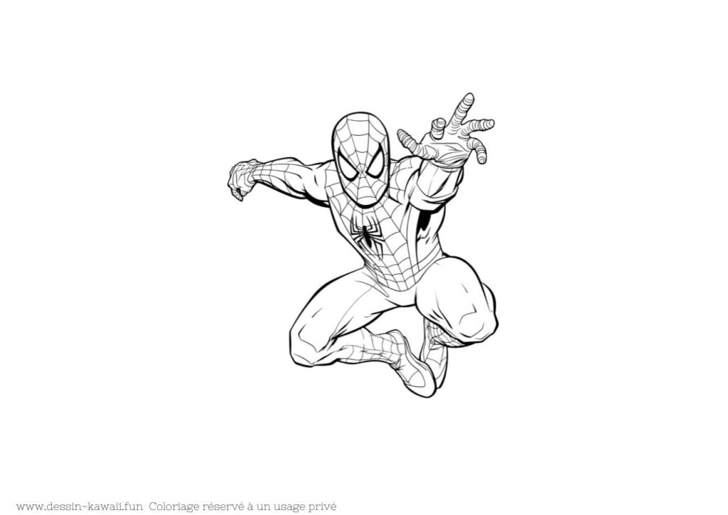 dessin spiderman à imprimer