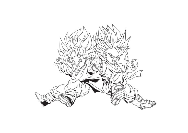 Coloriage Dragon Ball GRATUIT : Sangoku, Vegeta, Freezer..