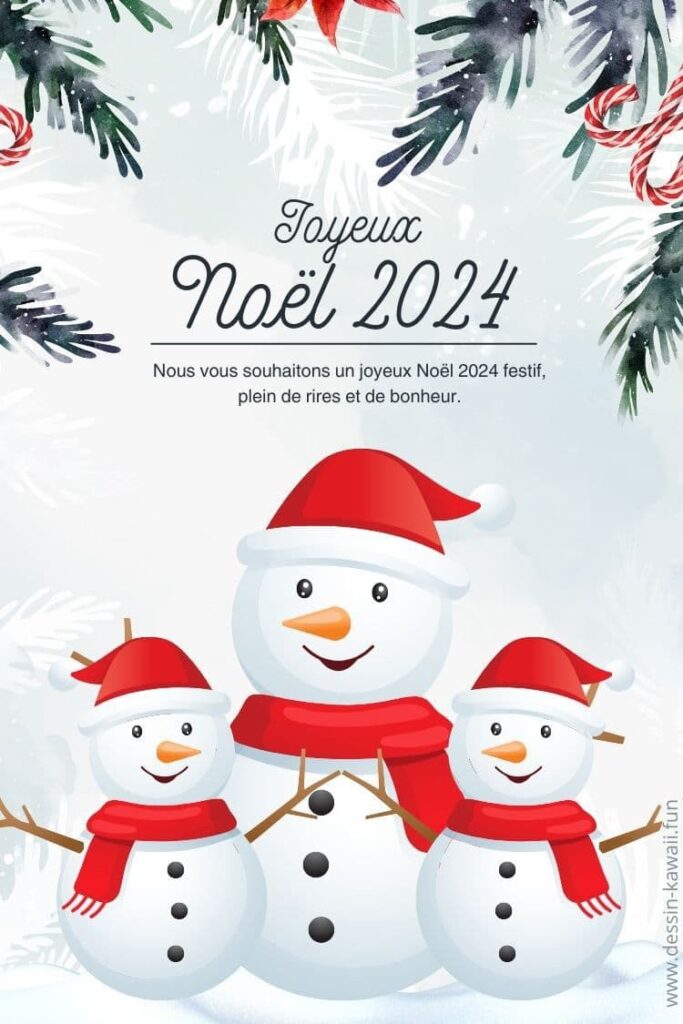 joyeux noel bonhomme de neige