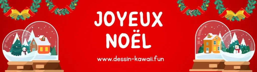 joyeux noel dessin kawaii fun