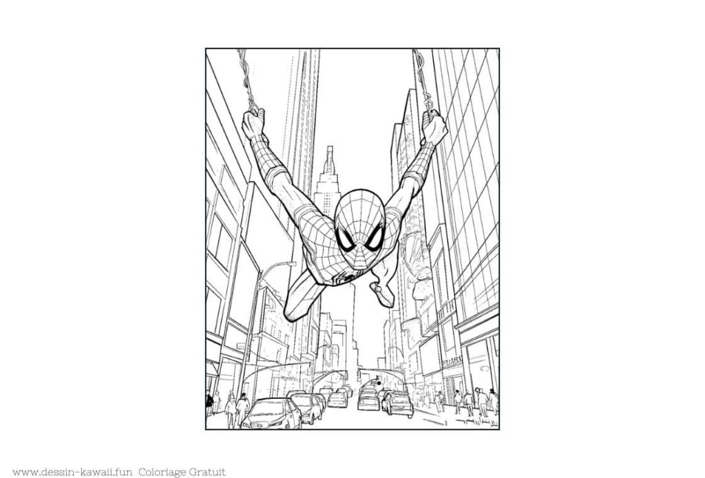 spiderman coloriage