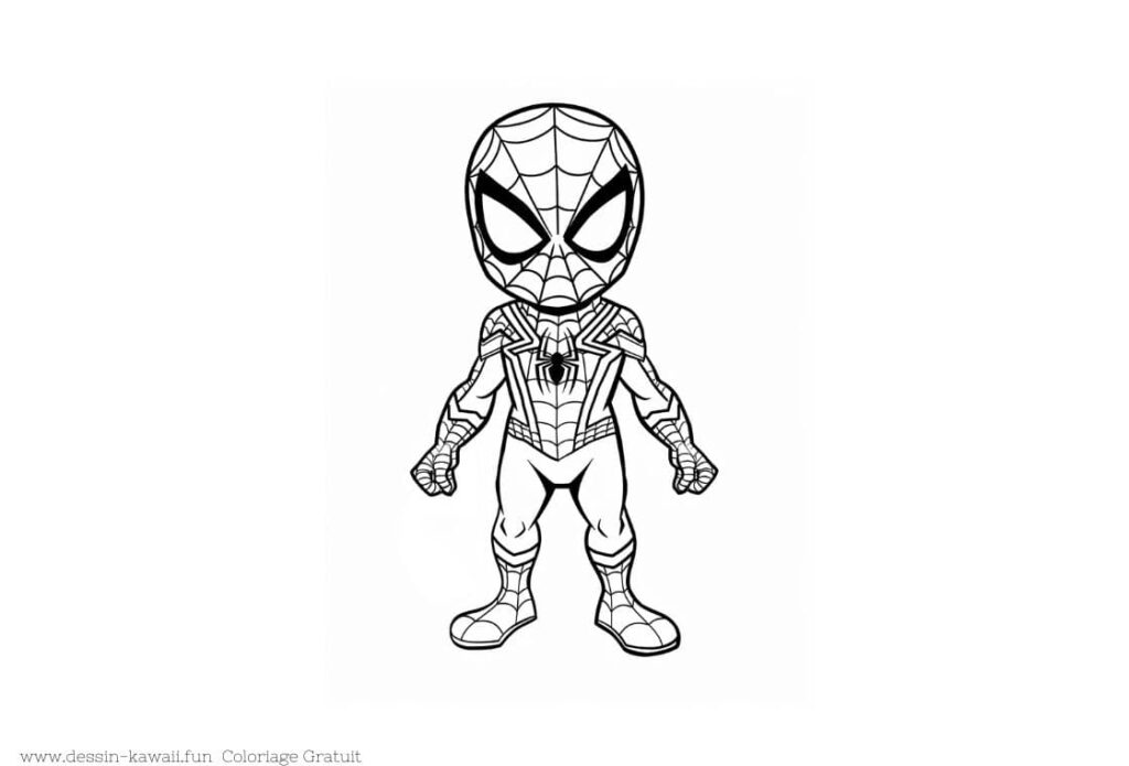 spiderman coloriage facile