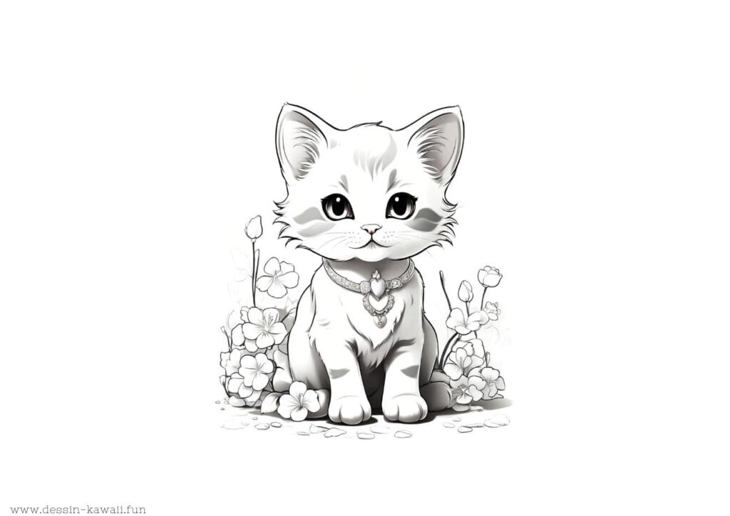 coloriage chat réaliste