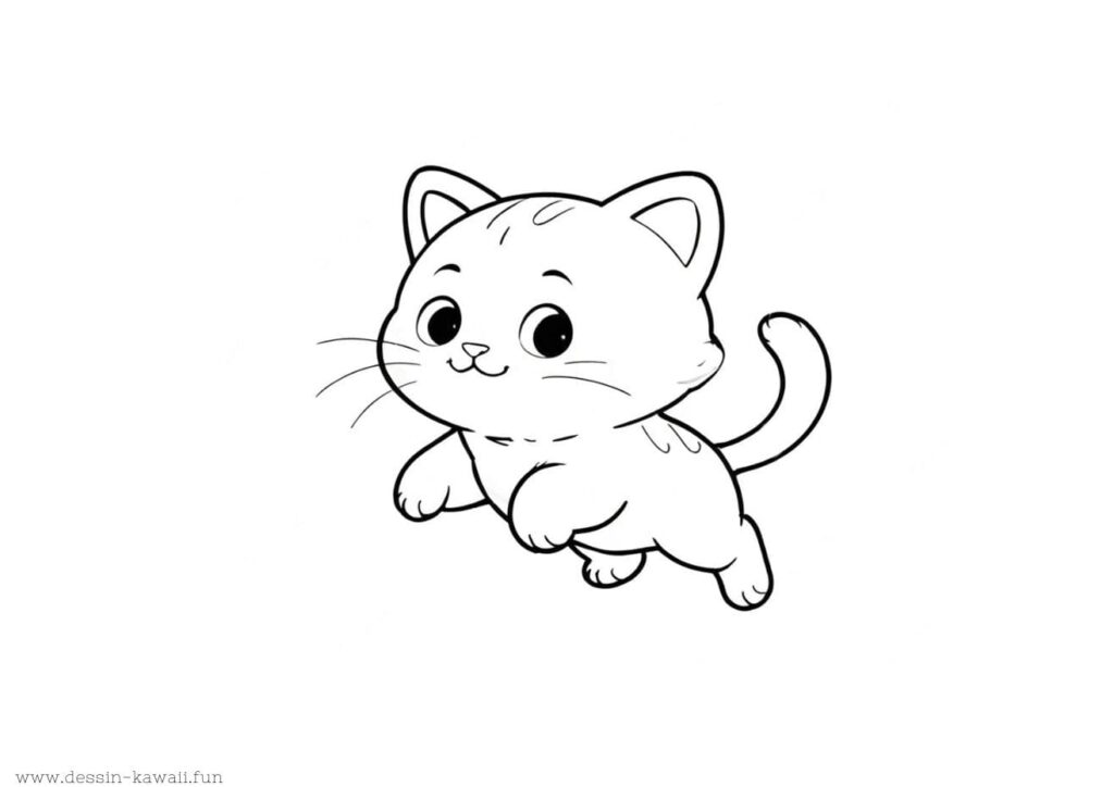 coloriage chaton facile