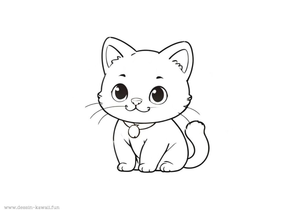 coloriage chaton mignon