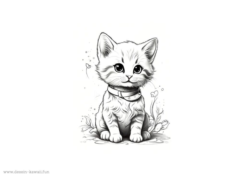 coloriage chaton réaliste