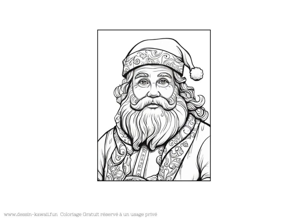 coloriage du père noël