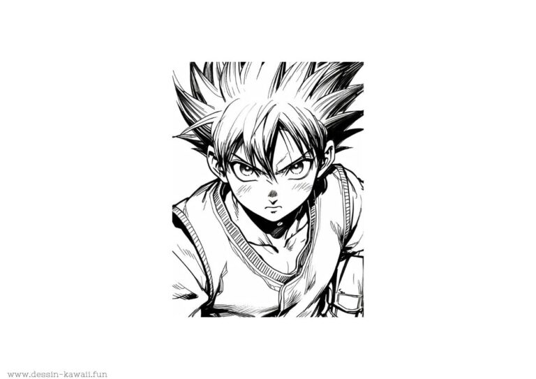 Coloriage Manga - Dessin Shonen à Imprimer Gratuitement