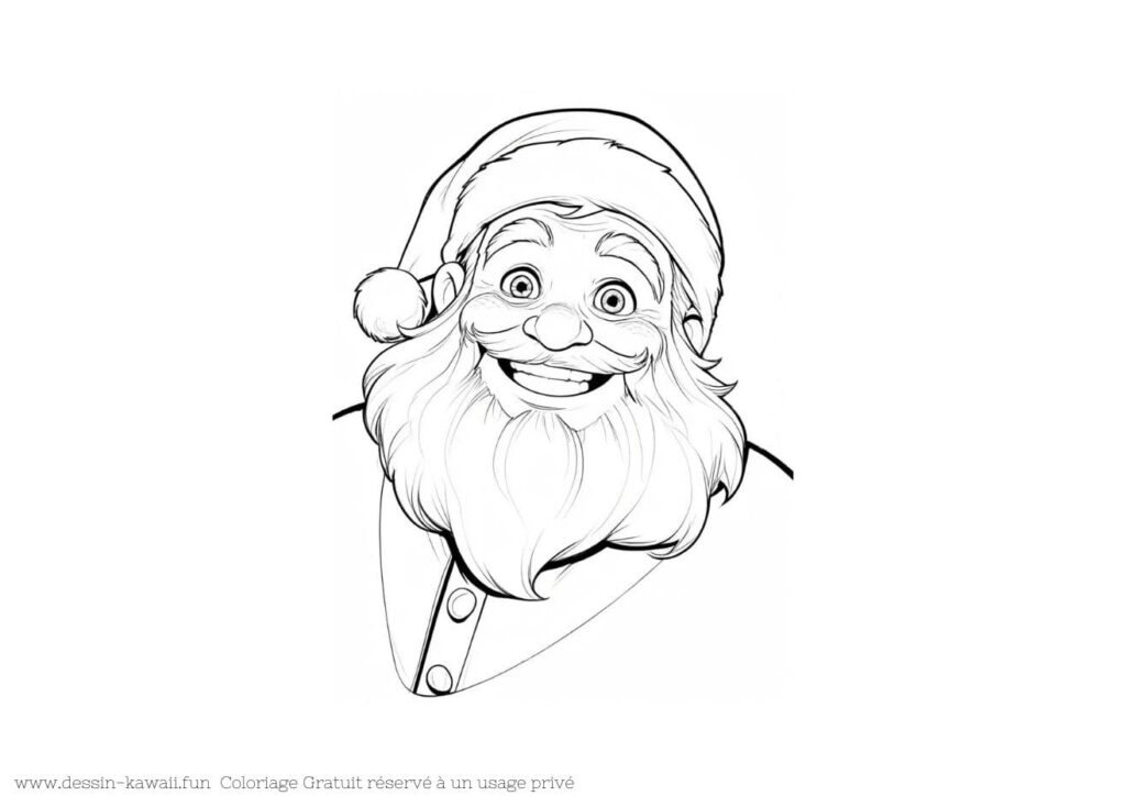 coloriage papa noel