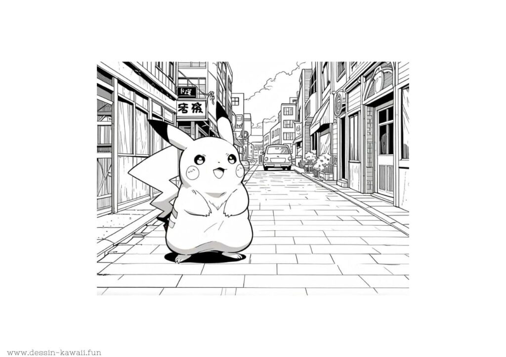 coloriage pikachu 4