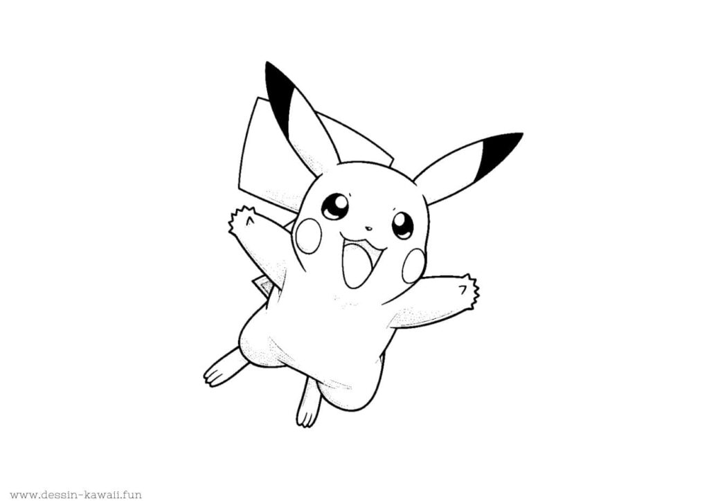 coloriage pikachu à imprimer