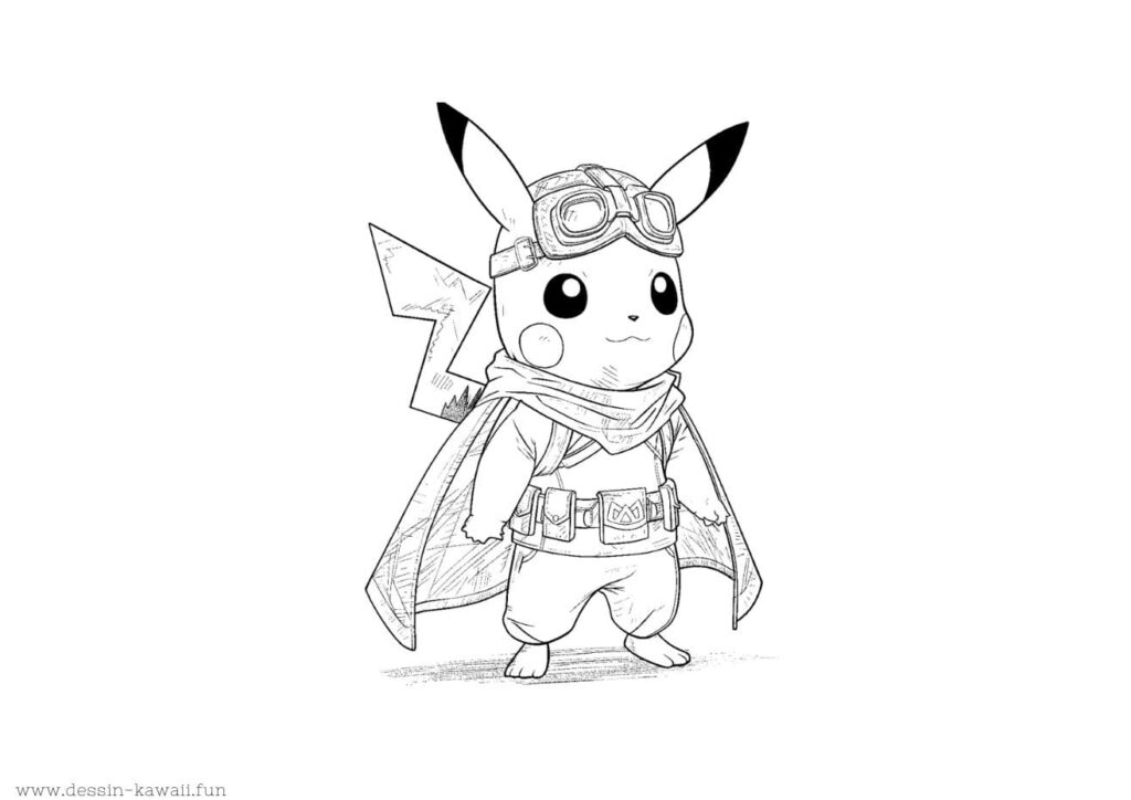 coloriage pikachu pdf