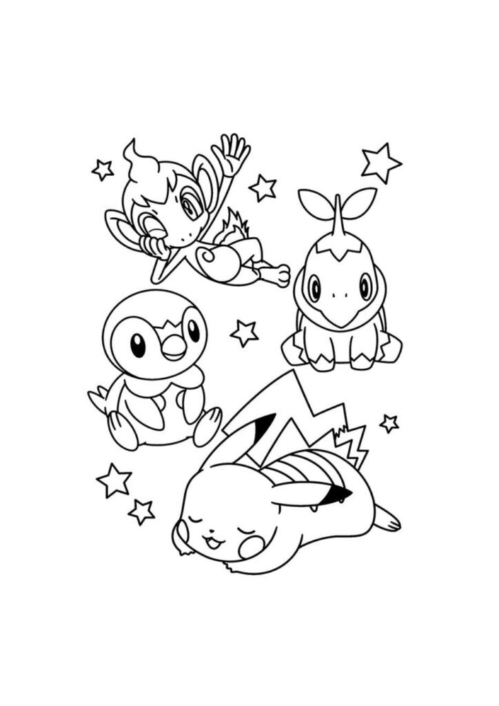 coloriage pikachu pokémon PDF