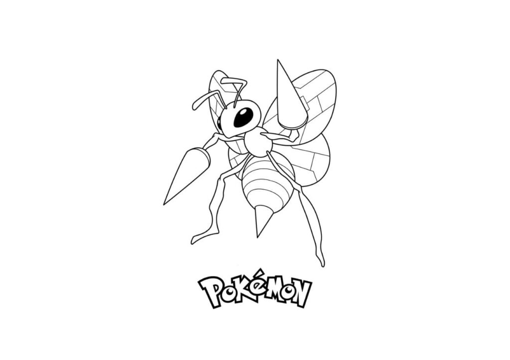 coloriage pokemon beedrill