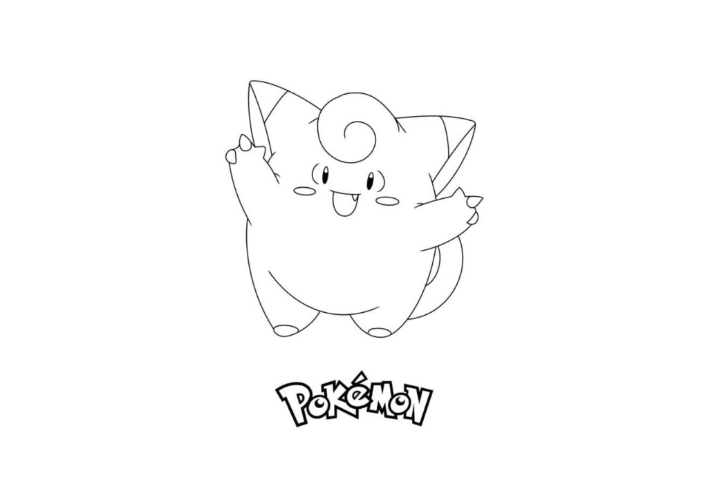 coloriage pokemon clefairy