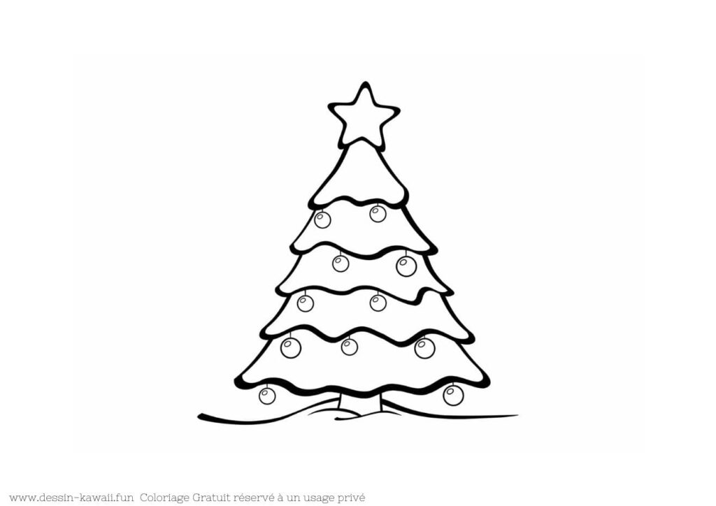 coloriage sapin de noel