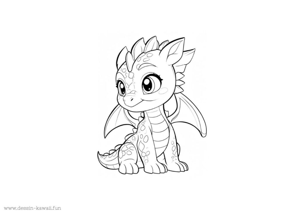 dessin à colorier dragon