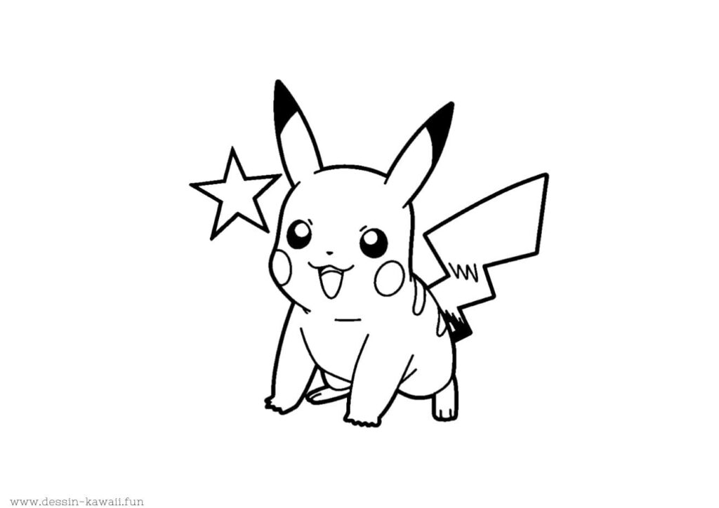 dessin pikachu a imprimer PDF