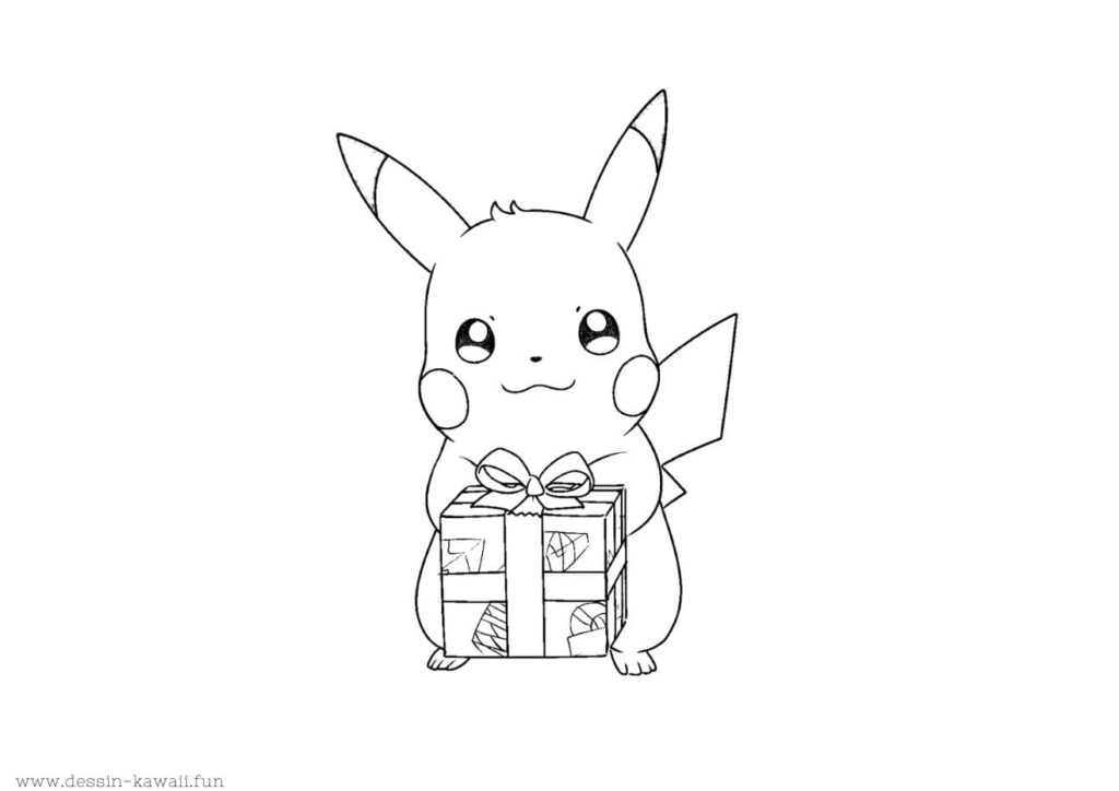 dessin pikachu à imprimer