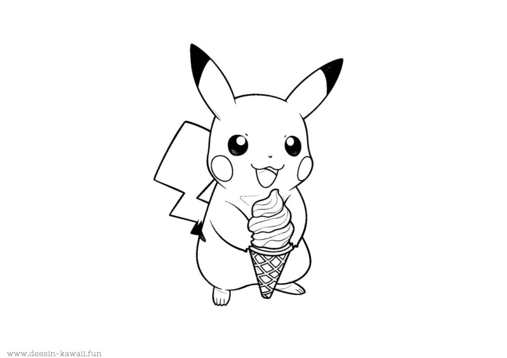 dessin pikachu kawaii