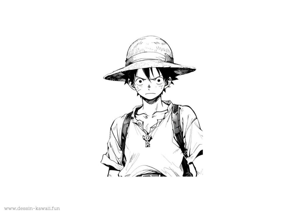 one piece luffy coloriage