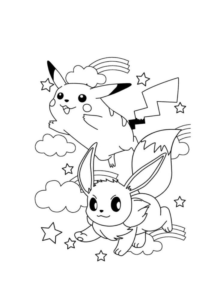 pikachu pokémon coloriage