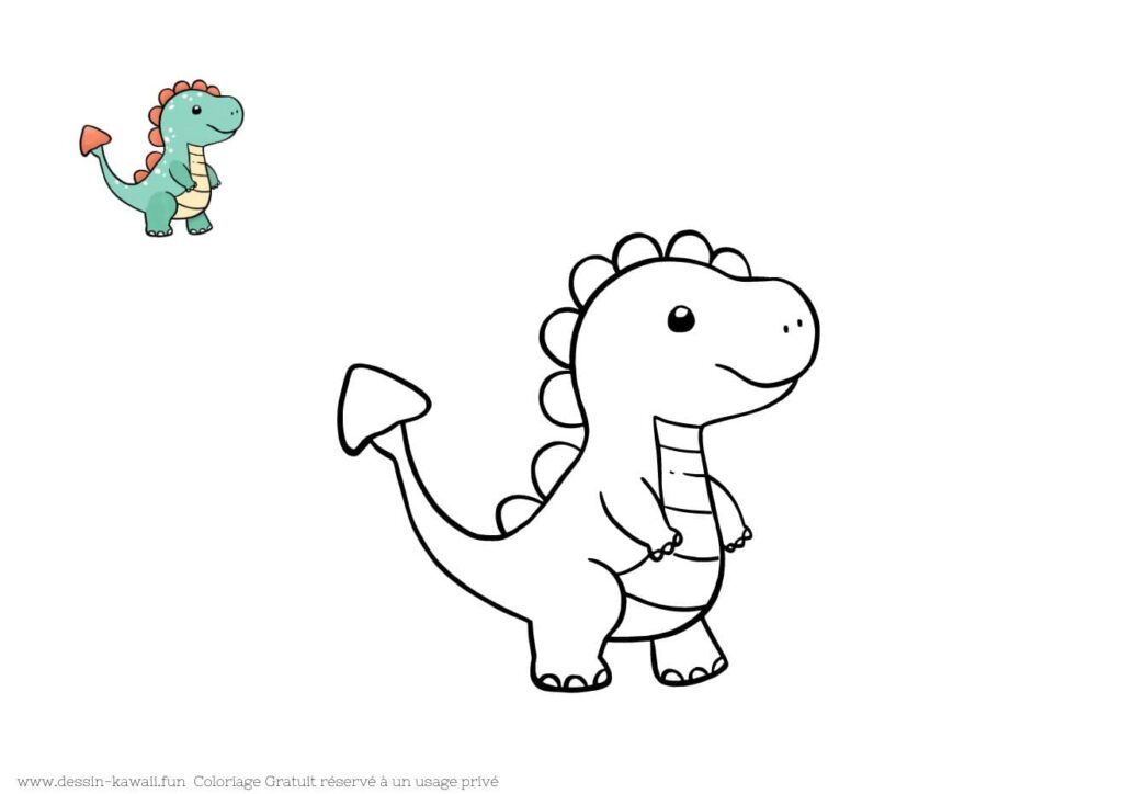 coloriage dinosaure 4