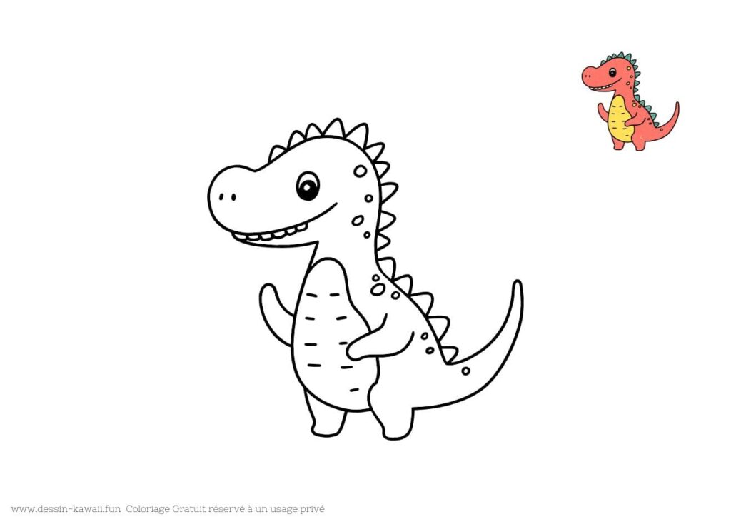 coloriage dinosaure 6