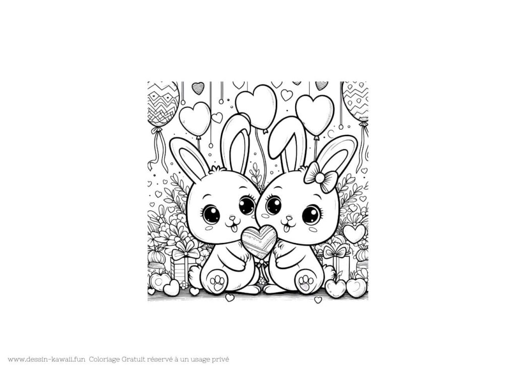 Coloriage lapin PDF