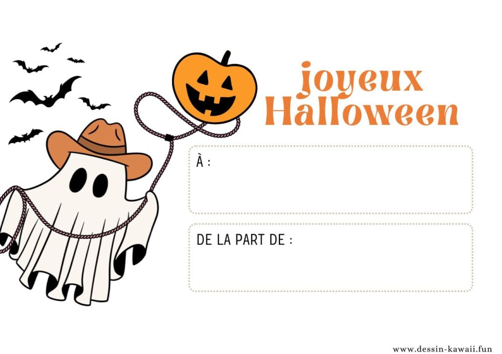 carte de souhait joyeux halloween