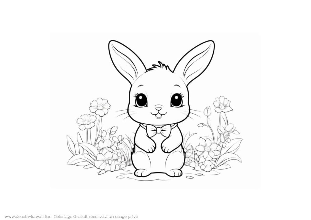 coloriage lapin 1