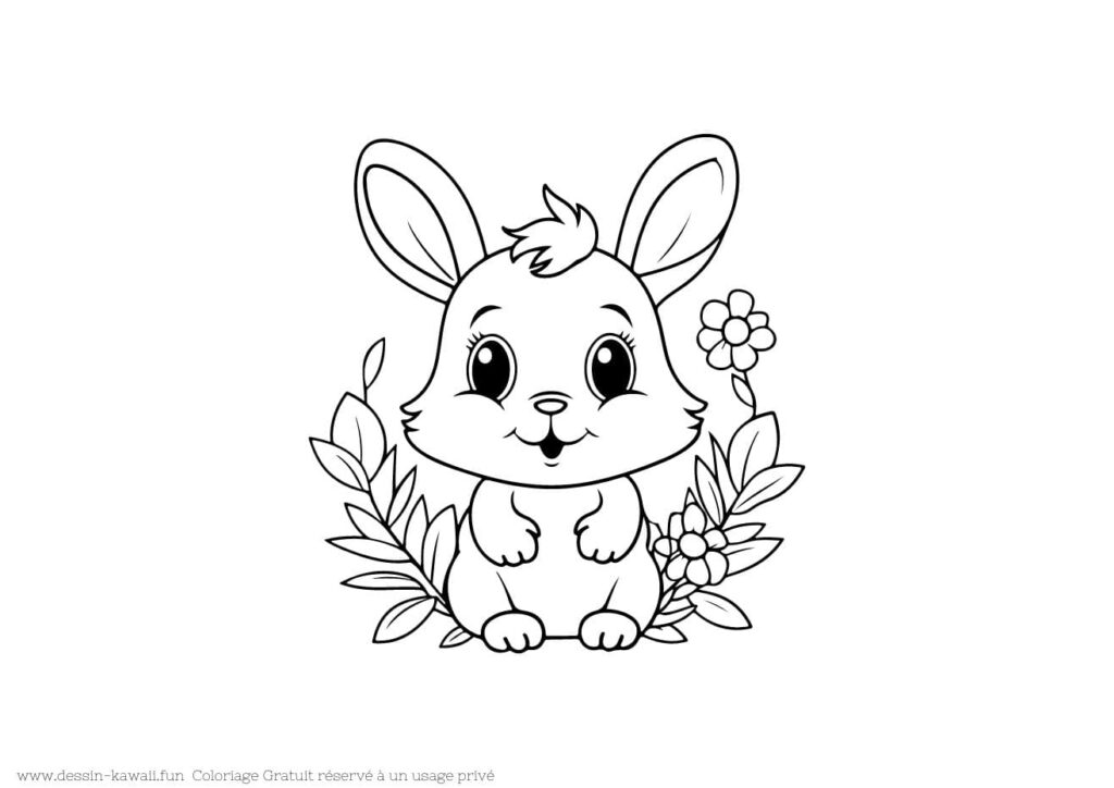 coloriage lapin 11