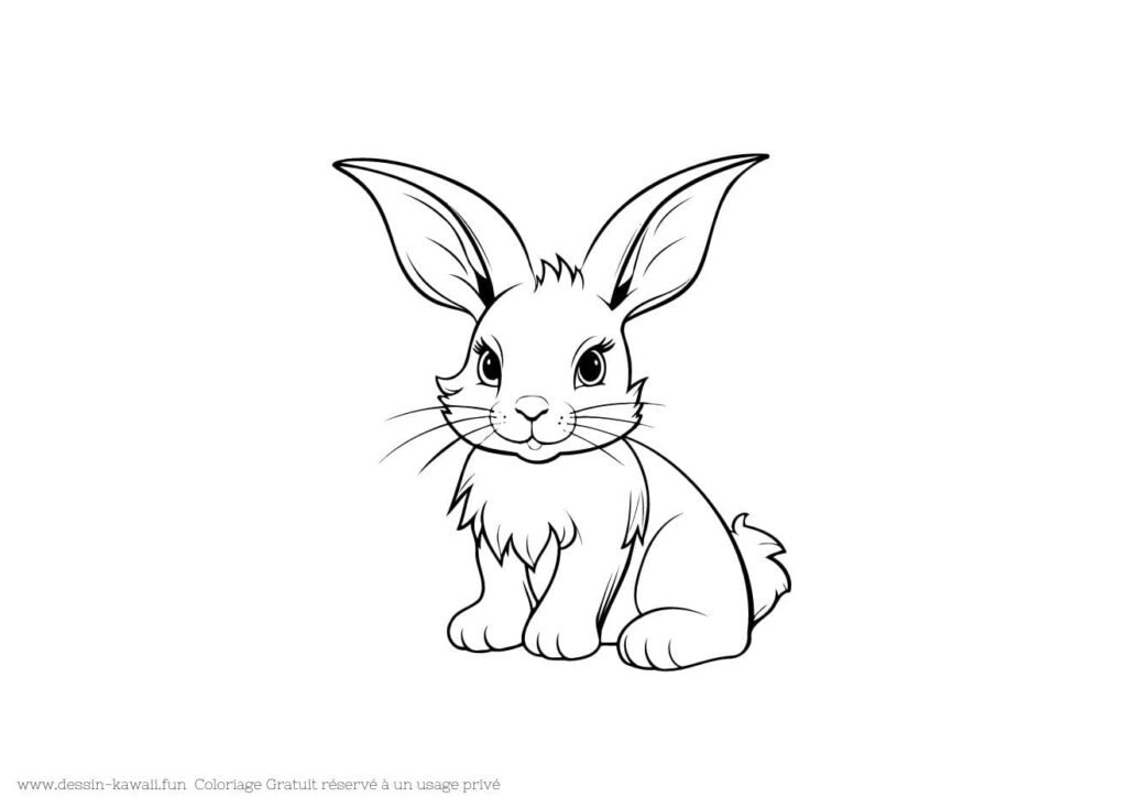 coloriage lapin 12