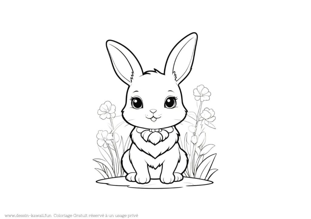 coloriage lapin 3