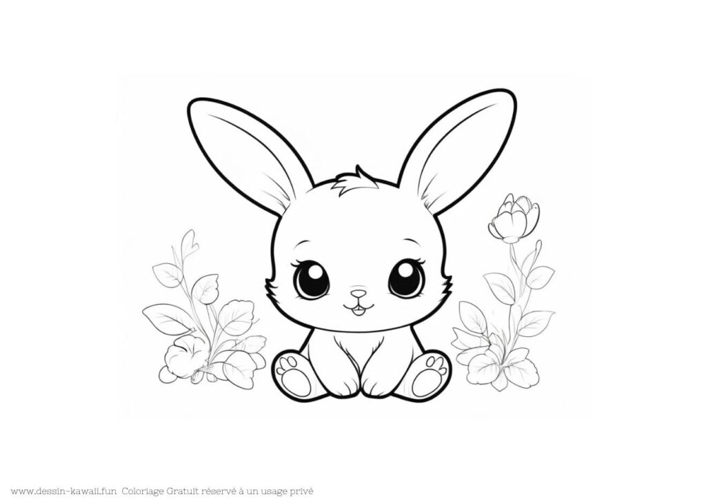 coloriage lapin 4