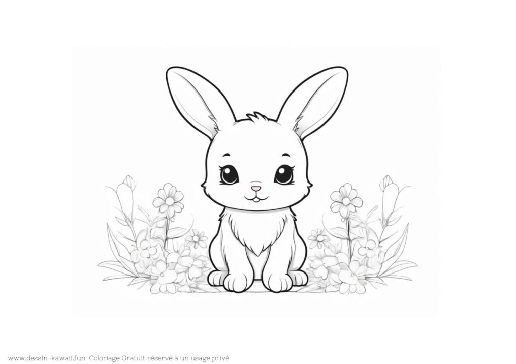 coloriage lapin 7