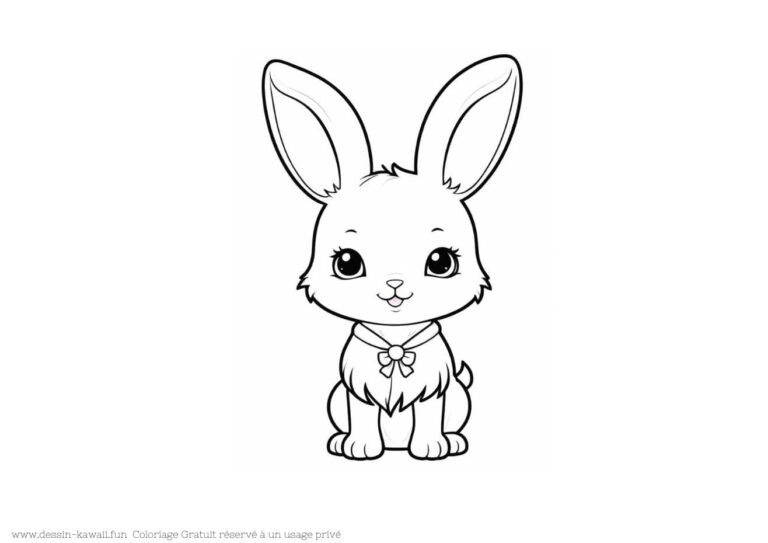 Coloriage Lapin | + 100 Dessins de Lapin Gratuit à imprimer