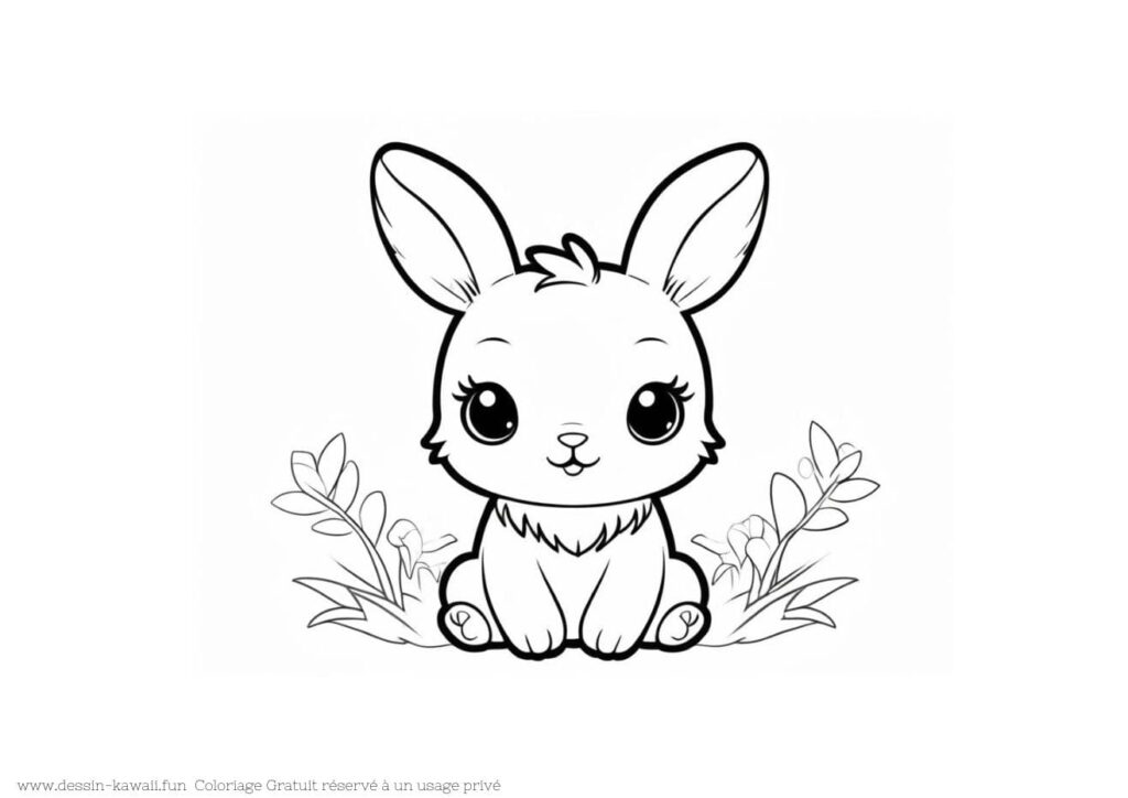 coloriage lapin 9