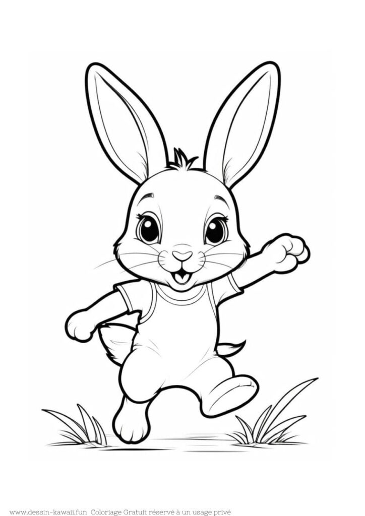 coloriage lapin à imprimer gratuit