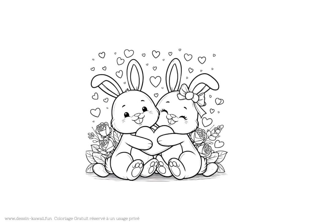 coloriage lapin gratuit