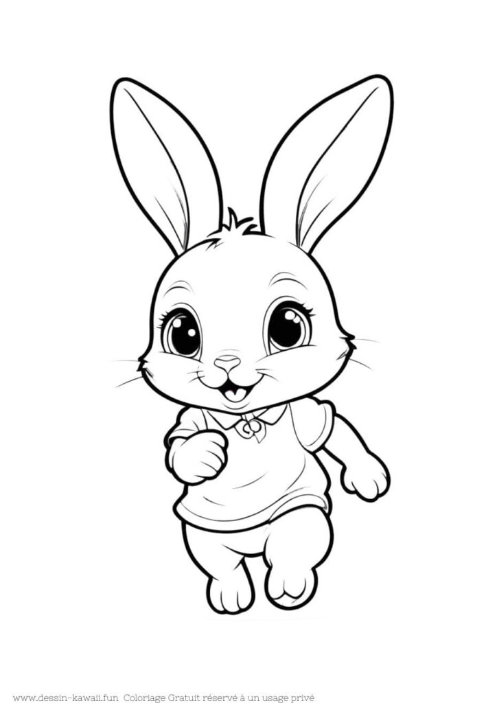 coloriage lapin mignon